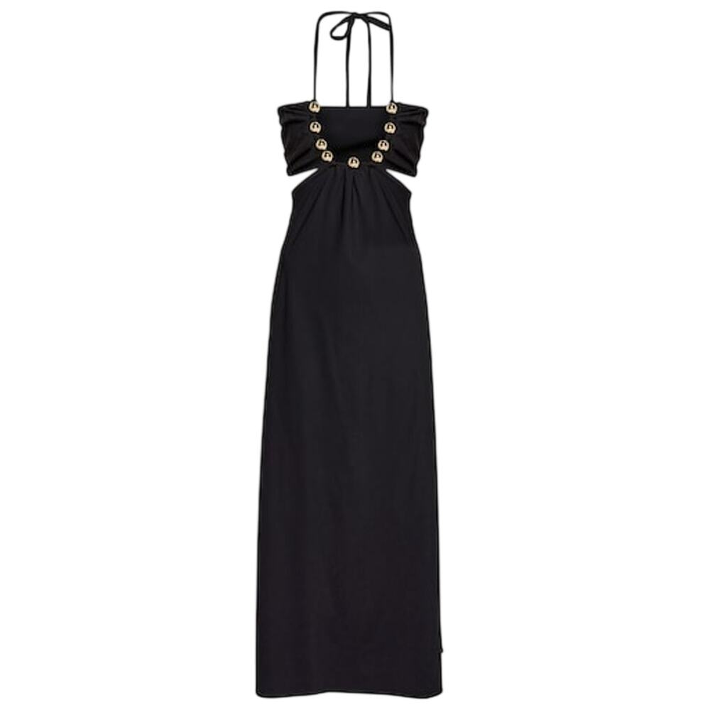 Dodo Bar Or Embellished Black Byonce Maxi Dress Size 40 / US 4